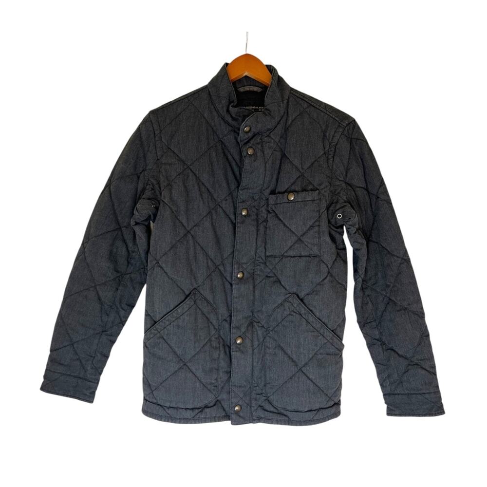 J. Crew Sussex Men's Insulated Quilted Work Zip Chore Jacket Gray Size Small